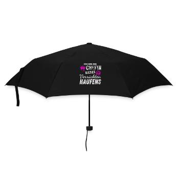 Bin Die Stolze Chefin Dieses Verrückten Haufens - Regenschirm (klein) - Schwarz - Vorne