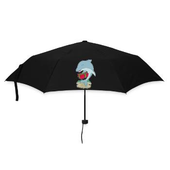 Dolphin Christmas Package - Umbrella (small) - black - Front