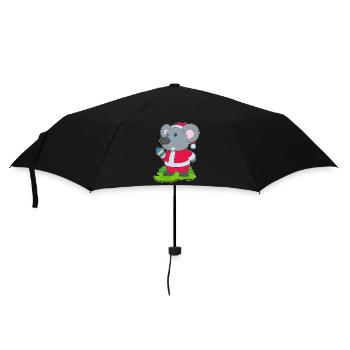 Souris Noël Boule de Noël - Parapluie standard - noir - Devant