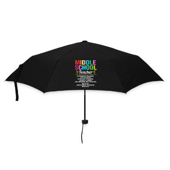 Middle School Teachers - Umbrella (small) - black - Front
