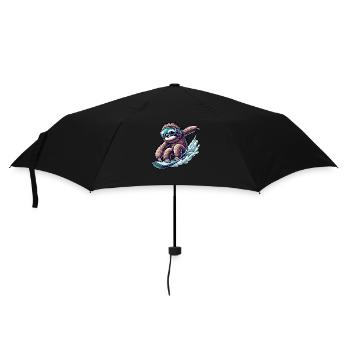 mignon paresseux snowboard dessin animé sports d’hiver - Parapluie standard - noir - Devant
