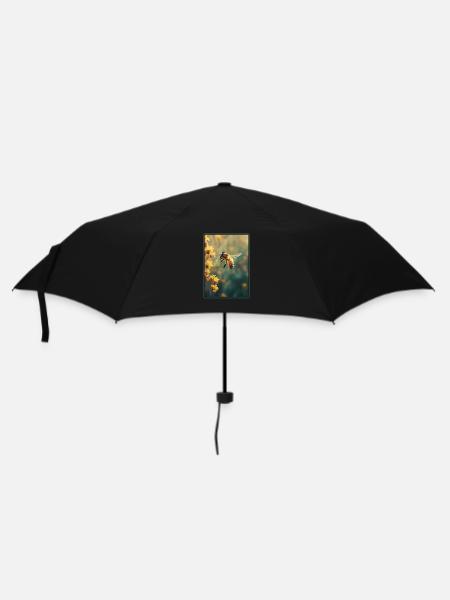 Bienen Biene - Regenschirm (klein) - Schwarz