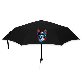 border collie chien amant chiot mignon collies - Parapluie standard - noir - Devant