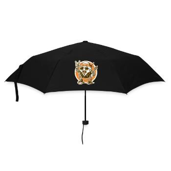 Rock music, guitar and a rocking band egg - Umbrella (small) - black - Front
