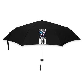 Pitbull Mom Patriotic Lustiges 4th of July - Regenschirm (klein) - Schwarz - Vorne