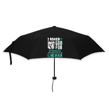 Lineman God Sent Me My Lineman - Umbrella (small) - black - Front