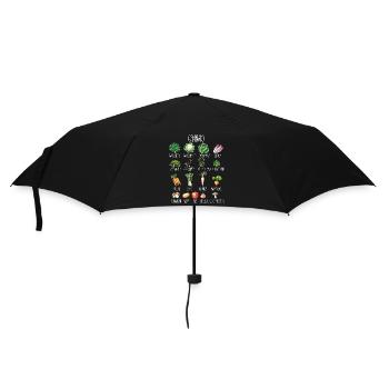 January Collage of seasonal fruit and vegetables - Umbrella (small) - black - Front