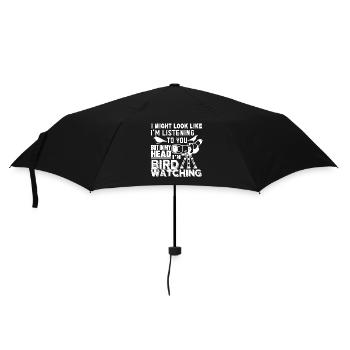 Birdwatching In My Head I am Birdwatching - Umbrella (small) - black - Front