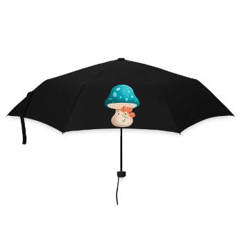 Mignon Murshoom tenant des fleurs - Parapluie standard - noir - Devant