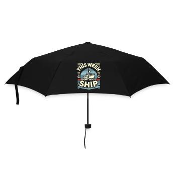 Diese Woche schenke ich kein Schiff - Regenschirm (klein) - Schwarz - Vorne