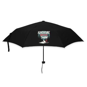 Winter Camper Snow Camping Adventure - Umbrella (small) - black - Front