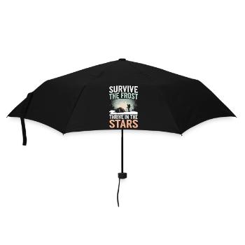 Winter Camper Snow Camping Adventure - Umbrella (small) - black - Front