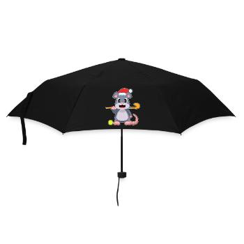 Mouse Christmas Field Hockey - Umbrella (small) - black - Front