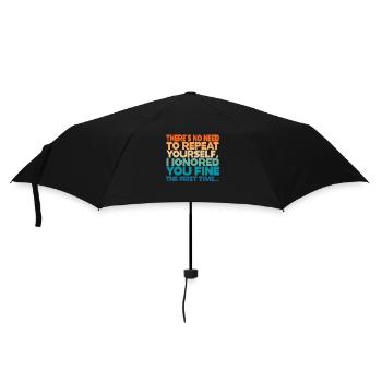 Il n’est pas nécessaire de se répéter - Parapluie standard - noir - Devant