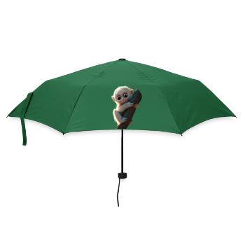 Gibbon Affe Weißhandgibbon Monkey Süße Lar Gibbons - Regenschirm (klein) - Flaschengrün - Vorne