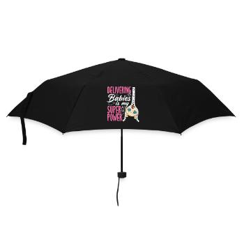 Midwife Delivering babies is my superpower - Umbrella (small) - black - Front