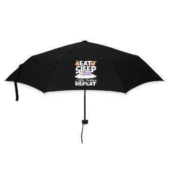Sage-femme Manger Dormir Attraper Bébés Répéter - Parapluie standard - noir - Devant