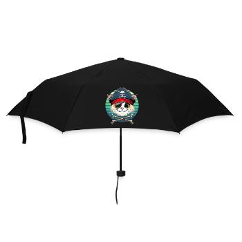 Carnival Cat Pirate Costume Kids Alaaf Helau - Umbrella (small) - black - Front