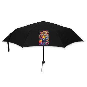 Funny Tiger Art Animal Nature Wildlife Animals Zoo - Umbrella (small) - black - Front