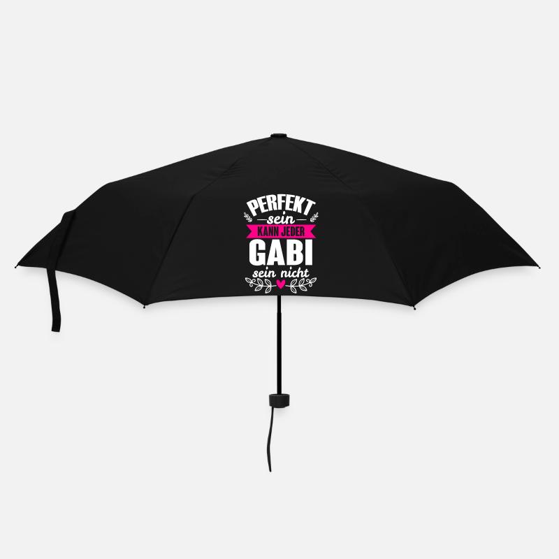 Gabi - Perfekt Sein Kann Jeder Gabi Nicht - Regenschirm (klein) - Schwarz
