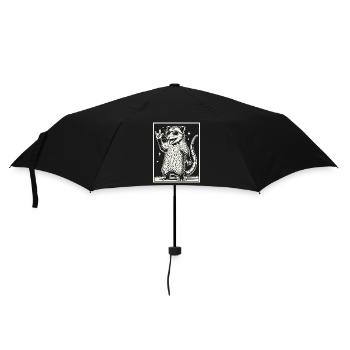 Lustiges Rock Musik Retro Heavy Metal Possum - Regenschirm (klein) - Schwarz - Vorne