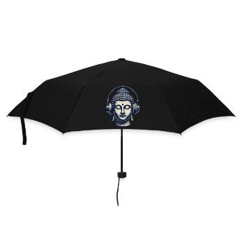 Musik Streetwear Outfit Buddha - Regenschirm (klein) - Schwarz - Vorne