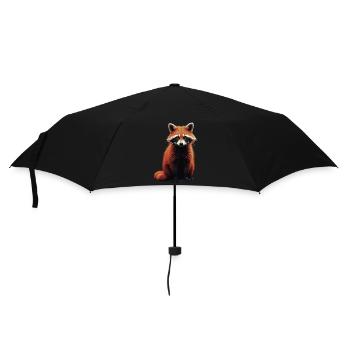 Raccoon Motif Animal Lover Art Artwork - Umbrella (small) - black - Front