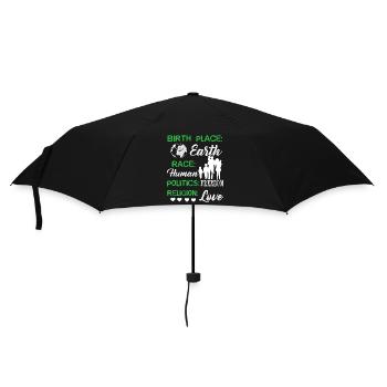 Happy Earth Day Birthday - Umbrella (small) - black - Front