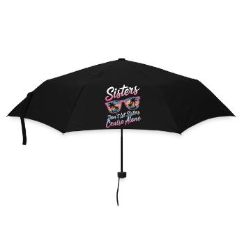 Kreuzfahrt Spruch Reise Schiffskreuzfahrt Geschenk - Regenschirm (klein) - Schwarz - Vorne