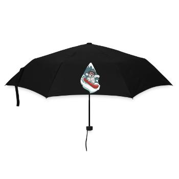 Ours des neiges à l’aventure en planche à neige - Parapluie standard - noir - Devant