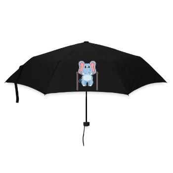 Eléphant Bodybuilder Tractions Musculation - Parapluie standard - noir - Devant