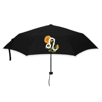 Signe du zodiaque Lion - Tournesol Astrologie Cadeau - Parapluie standard - noir - Devant