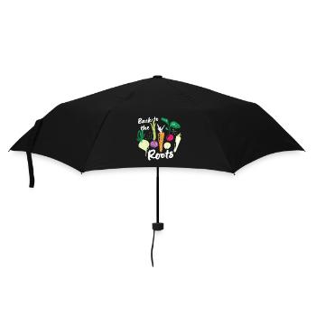 Back to the Roots Variation of Vegetables Vegetarian - Umbrella (small) - black - Front