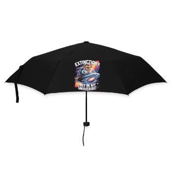 Extinction? Not in My Universe - Dino Astronaut - Umbrella (small) - black - Front