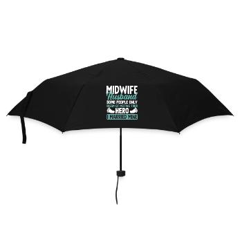 Midwife Husband Hero I Married - Umbrella (small) - black - Front