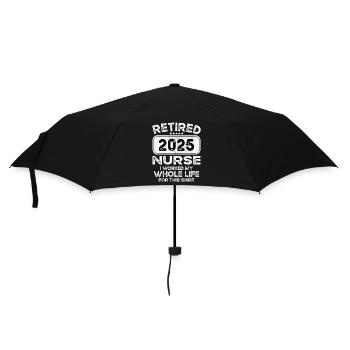 Retired Nurse 2025 - Regenschirm (klein) - Schwarz - Vorne