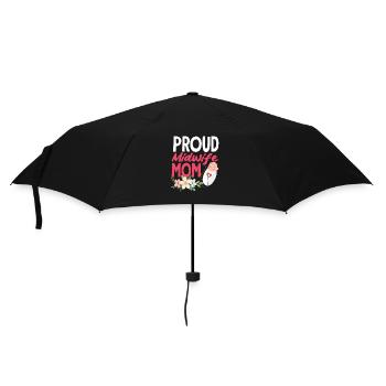 Sage-femme fière maman fleurs amour - Parapluie standard - noir - Devant