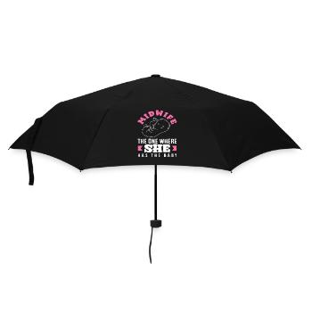 Midwife who has the baby - Umbrella (small) - black - Front