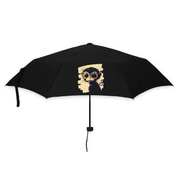 Affe - Regenschirm (klein) - Schwarz - Vorne