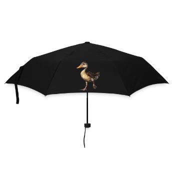 Ente - Regenschirm (klein) - Schwarz - Vorne