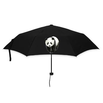 Panda - Regenschirm (klein) - Schwarz - Vorne