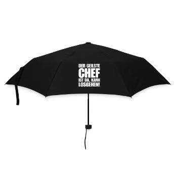 Lustiger Chef spruch stolzer Chef der Beste Chef - Regenschirm (klein) - Schwarz - Vorne
