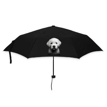 Labrador Retriever - Regenschirm (klein) - Schwarz - Vorne
