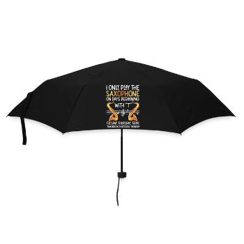 Saxophones I Only Play The - Umbrella (small) - black - Front