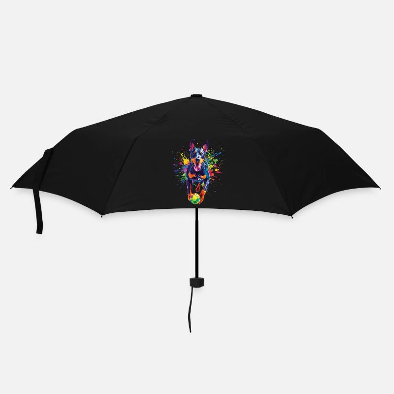 Dobermann - Regenschirm (klein) - Schwarz