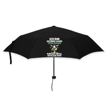 Second Hand Vegetarian - Umbrella (small) - black - Front