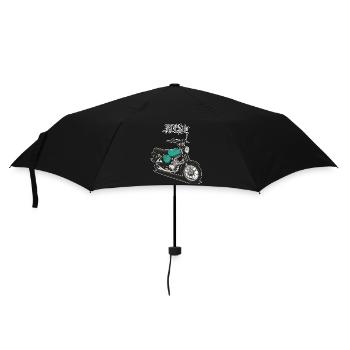 S51 (turquoise) // Illustration - Parapluie standard - noir - Devant