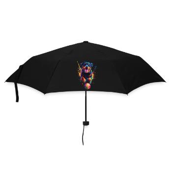 Rottweiler - Regenschirm (klein) - Schwarz - Vorne