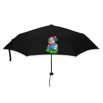 Chien Noël Football - Parapluie standard - noir - Devant