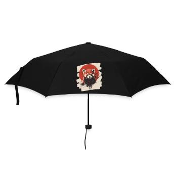 Red Panda Retro - Umbrella (small) - black - Front